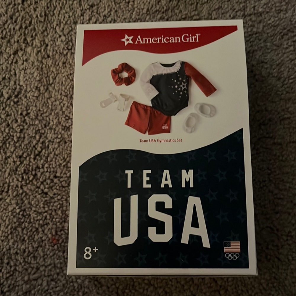BOX ONLY American Girl Doll Team USA Gymnastics Set